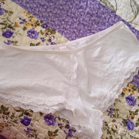 HTF 2002 Vintage Y2K Victoria Secret VS Cotton Spandex Lace Panty Pantie M